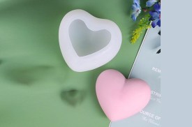 Molde silicona corazon 3D liso